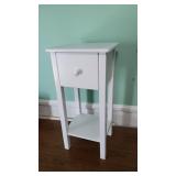 White 1 Drawer Table