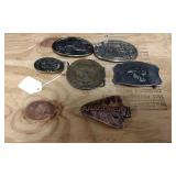 6 Mens Belt Buckles.
