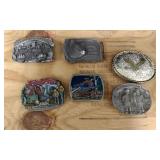6 Farm Themed Belt Buckles.