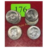 6-1979 Susan B Anthony dollars & 1-1980