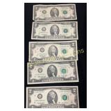 5-$2.00 bills