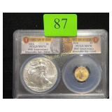 Silver 2016 Morgan Dollar & Gold 2016 Five Dollar