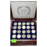 20yrs Silver Barber Half Dollars in locking case