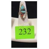 Sterling & turquoise ring size