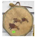 Drum w/painted Buffalo & pounder-16'diameter