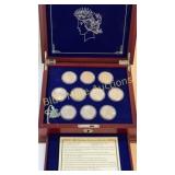 10 Silver Peace Dollars-1921,1922,1923,1924,1925,