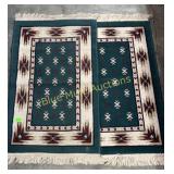 2 matching door mat rugs-39x23