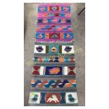 2 wool tapestries-41x28