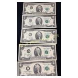 5-$2.00 bills
