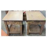 2 Southwest style end  tables w/drawer