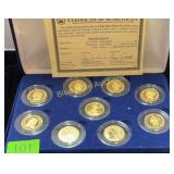 9 Half Eagle Tribute Proof Set-24kt gold clad