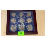 Bicentennial mint mark set in case
