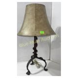 Iron table lamp w/snake & shade-30'tall
