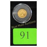 Gold 1862 Dollar Coin