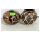 1993 Ridge Gourd-4'tall, wrapped pottery-5ï¿½tall