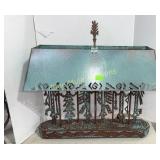 Southwest style iron table lamp-28'tall w/metal