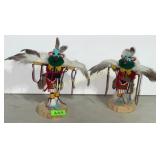 2 Eagle Kachinas by J. Smith-7'tall