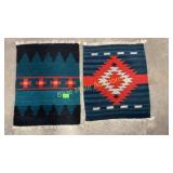 2 wool table mats-22x16
