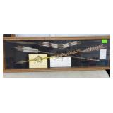 Crossing Arrow Collection in shadow box-33x10