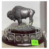 20 U.S. Buffalo Nickels rotating base