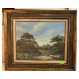 Painting on canvas signed-28x23
