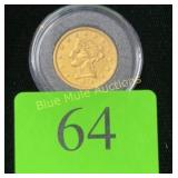 Gold 1861 2.50 Dollar Coin