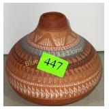 1992 Navajo pottery bowl by P. Sam-6'tall