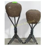 2 arrow candle holders-19' & 16ï¿½tall