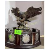 8 Silver rotating Morgan Dollars w/Eagle-10'tall