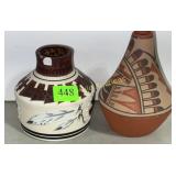 2 pottery pieces-chips-7' & 6ï¿½tall