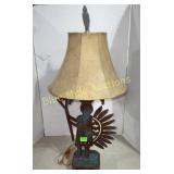 Southwest style iron table lamp-33'tall