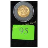 Gold 1880 Five Dollar Coin