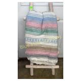 Southwest style ladder-41'tall & Mexican blanket