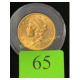 Gold 1883 Twenty Dollar Coin
