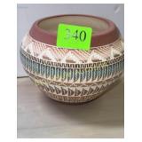 1992 Navajo pottery  by P. Sam-4'tall