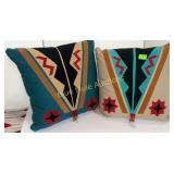2 Southwest style pillows