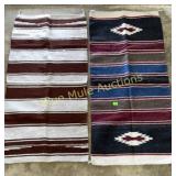 2 wool rugs 58x27 & 56x28