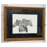 1995 G.Raymond 3 horses-22x19