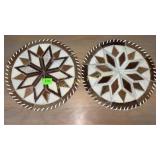 2  circle hide furniture coasters-12'diameter