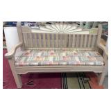 Southwest style bench w/cushion seat-