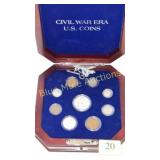 Civil War Eta U.S. Coins in locking case