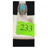 Sterling & turquoise ring size 7