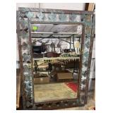 Iron framed beveled mirror-39x54