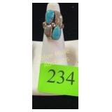 Sterling & turquoise ring size 6.5