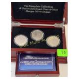 Silver Morgan Dollars 1921-D & S in case