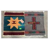 2 wool table mats-21x16-1 well worn