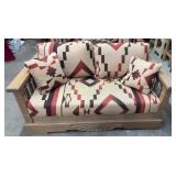 Southwest style love seat w/cushions-pillow