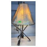 Iron arrow table lamp-33'tall, shade some damage