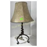 Iron table lamp w/snake & shade-30'tall