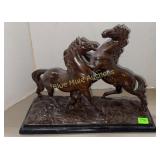 Horses 16'tall ceramic been replaced & damaged